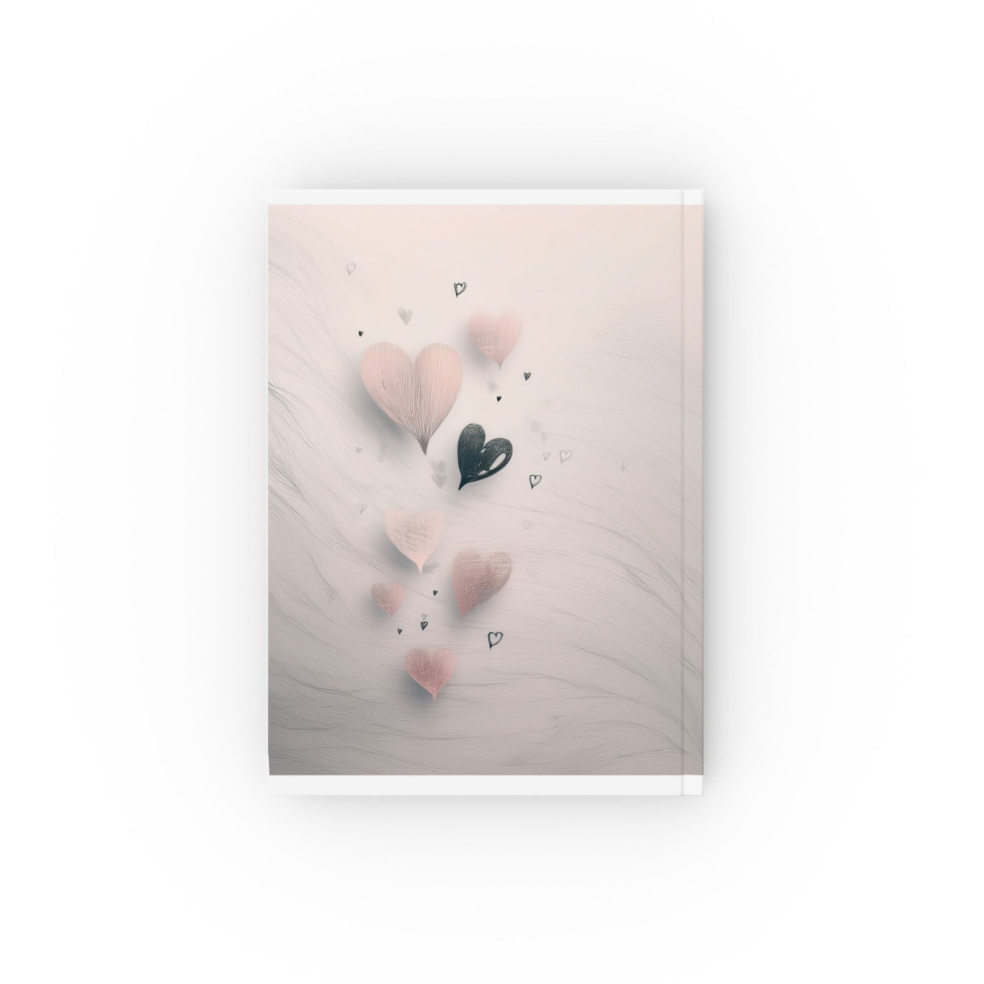 A5 Self Care Journal with Hearts Hardcover Notebook