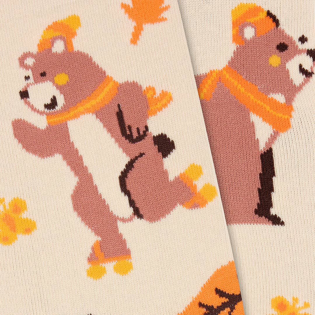 Bear With Me Autumn Forest Socks