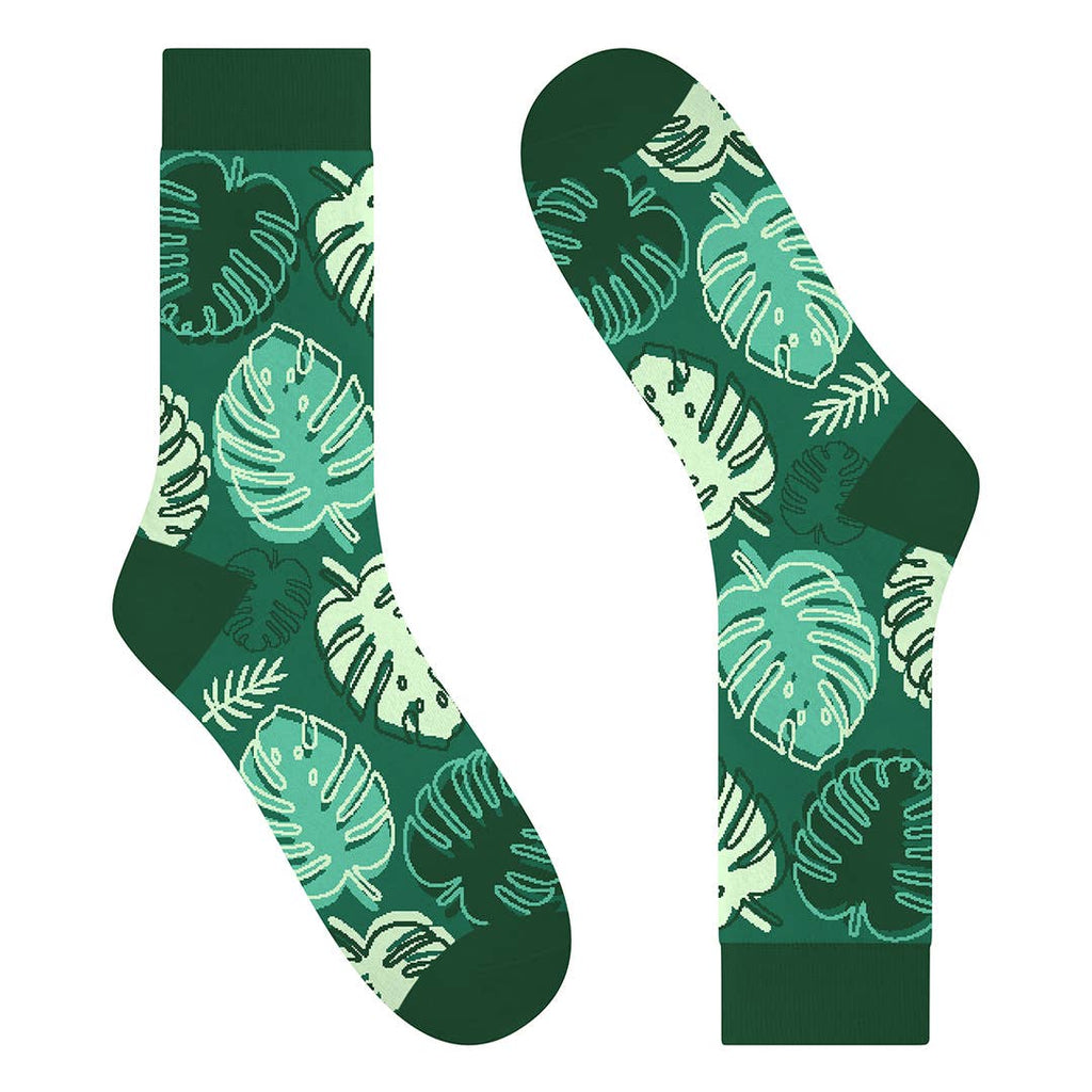 Monstera Leaf Socks for Plant Lovers