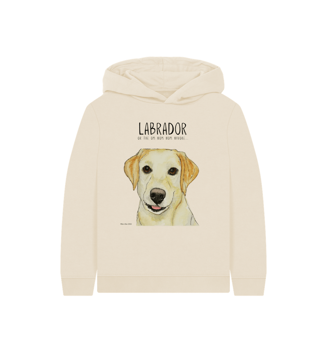 Yellow Labrador Kids Hoodie Snack Mode Activated