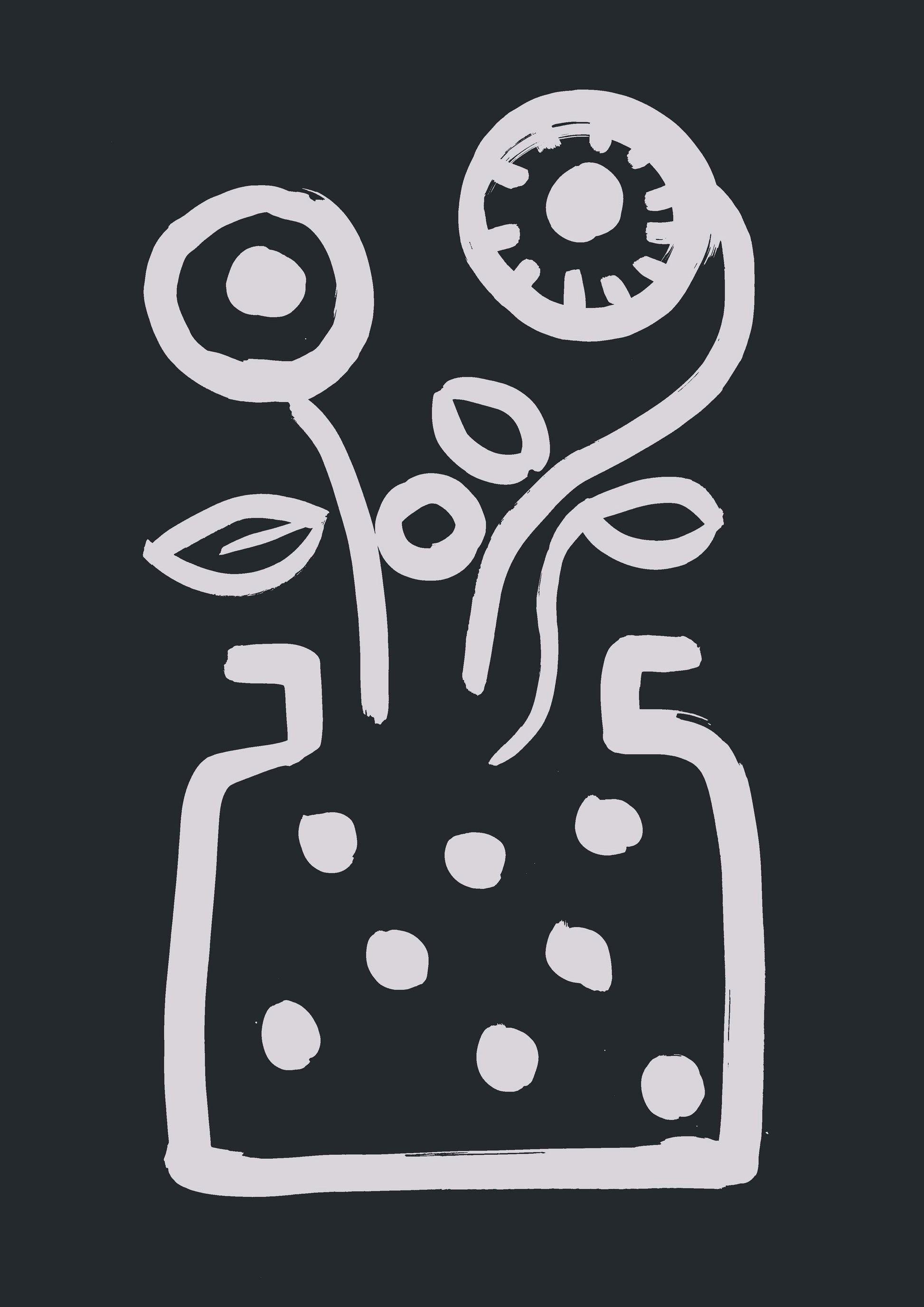 Vase No 2 Print Black and White