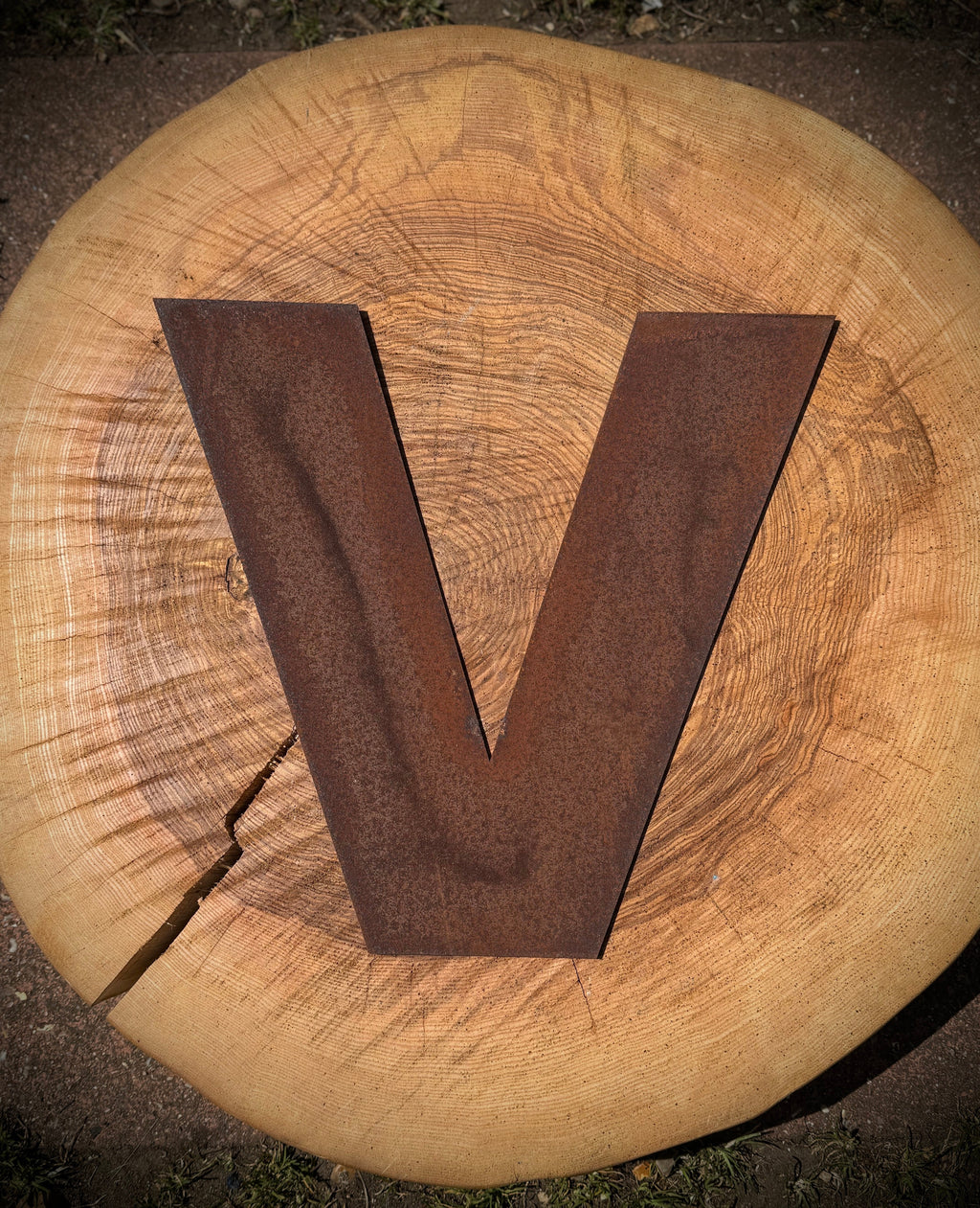 12 Inch Rusty Metal Letters A-Z 0-9