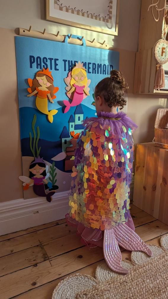 Mermaid Felt Play Board Magical Dress Up Activity for Girls