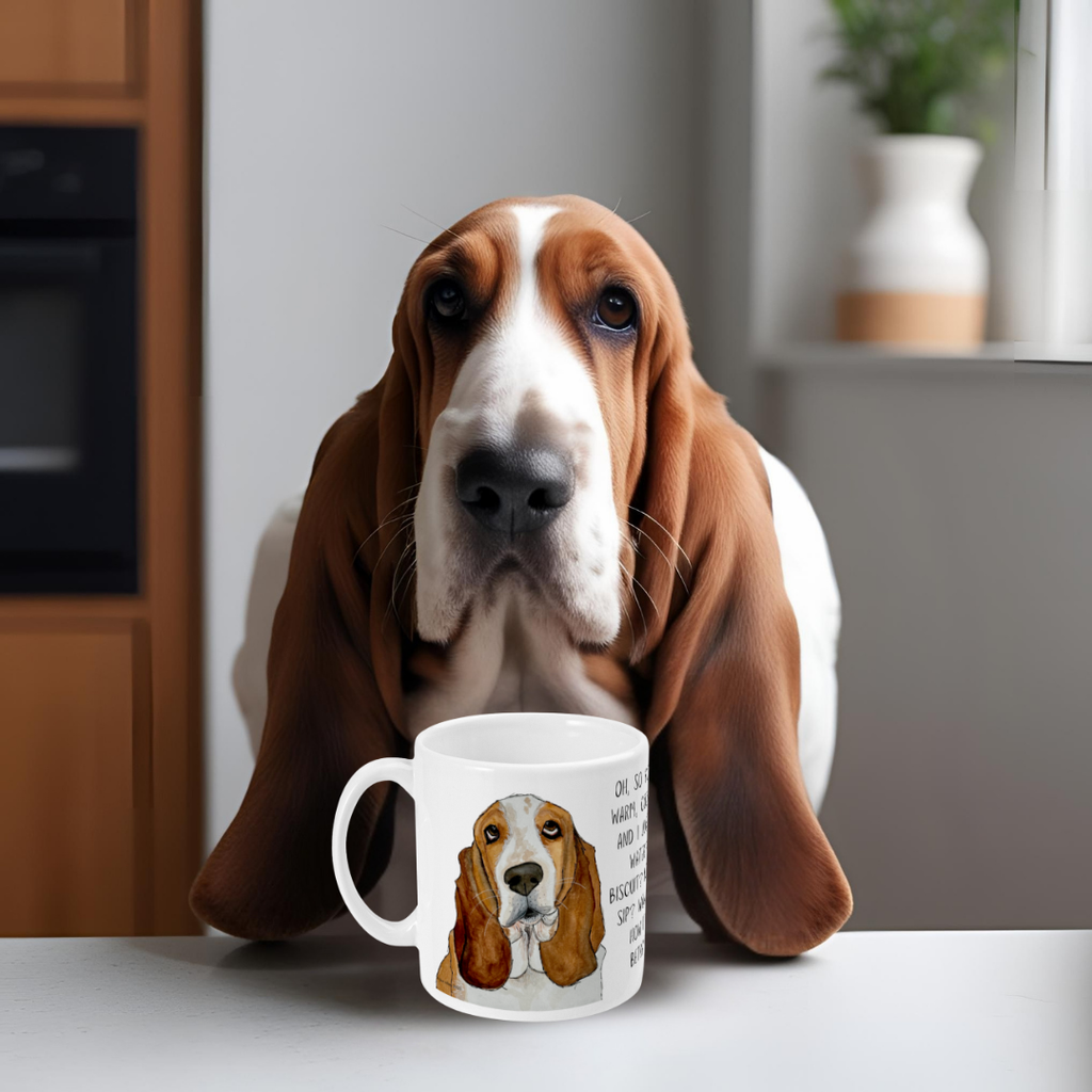 Basset Hound Betrayal Mug Where's My Biscuit