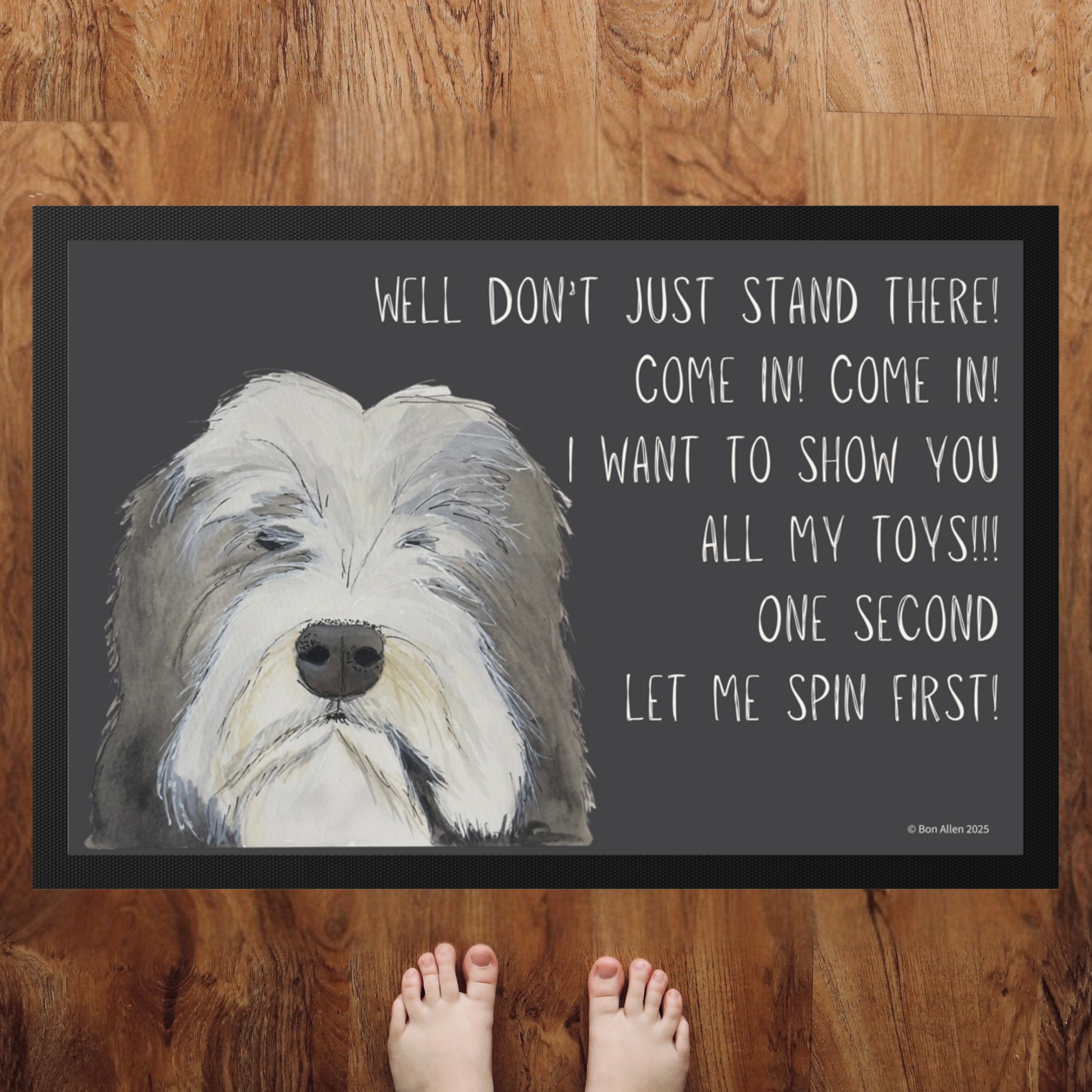 Bearded Collie Doormat Welcome Mat
