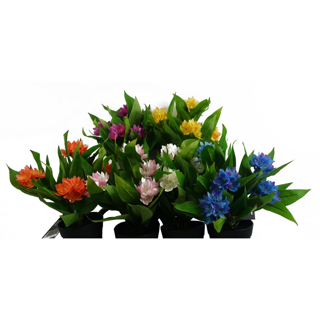 6 Piece Artificial Freesia Plant Set in Mixed Colours