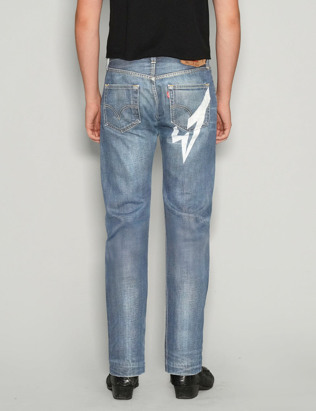 Love Will Tear Us Apart Light Blue Vintage Jeans