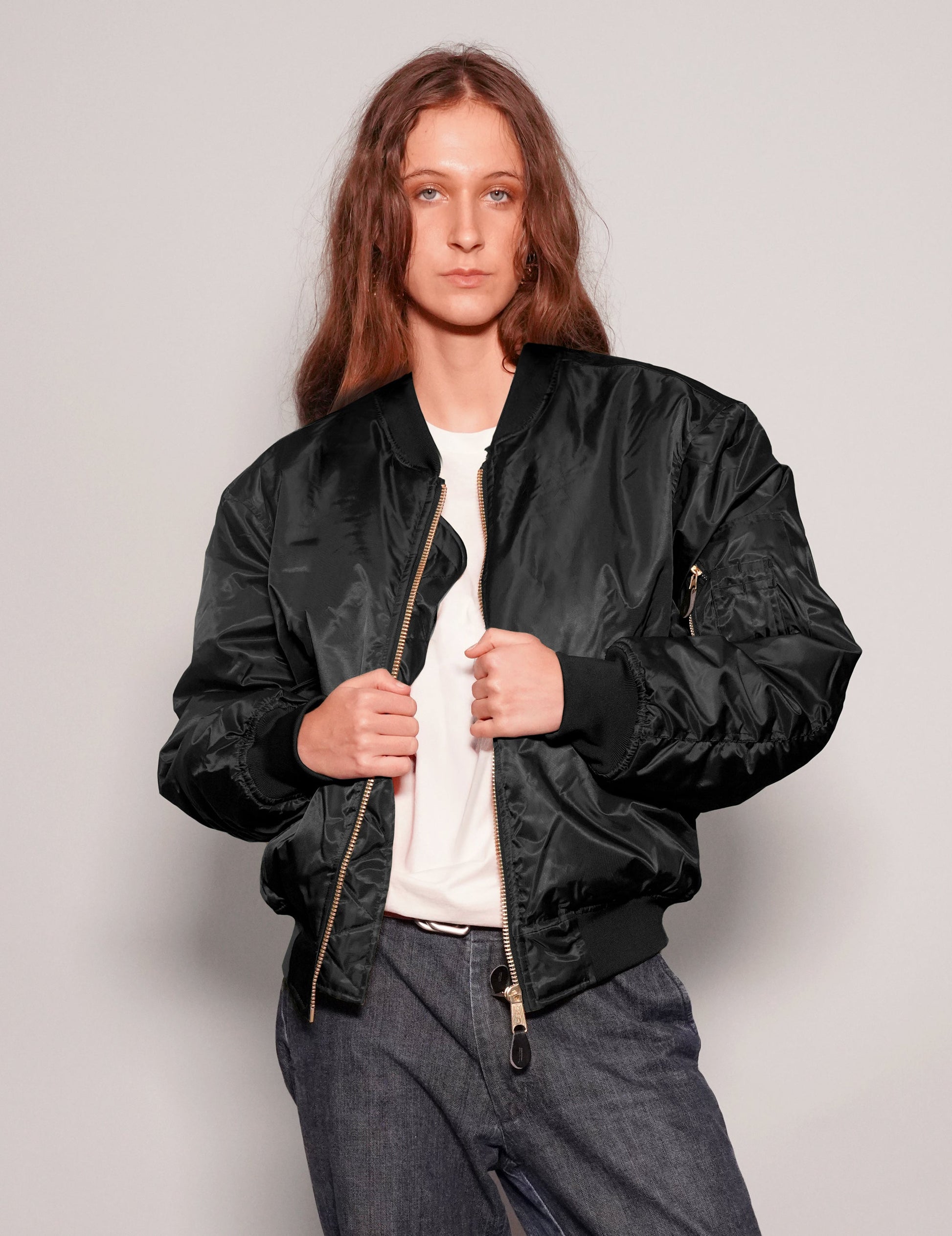 Vintage MA-1 Bomber Jacket in Black