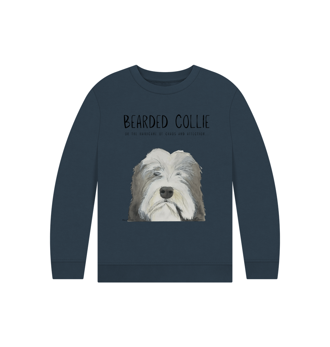 Bearded Collie Kids Sweatshirt in Organic Cotton
