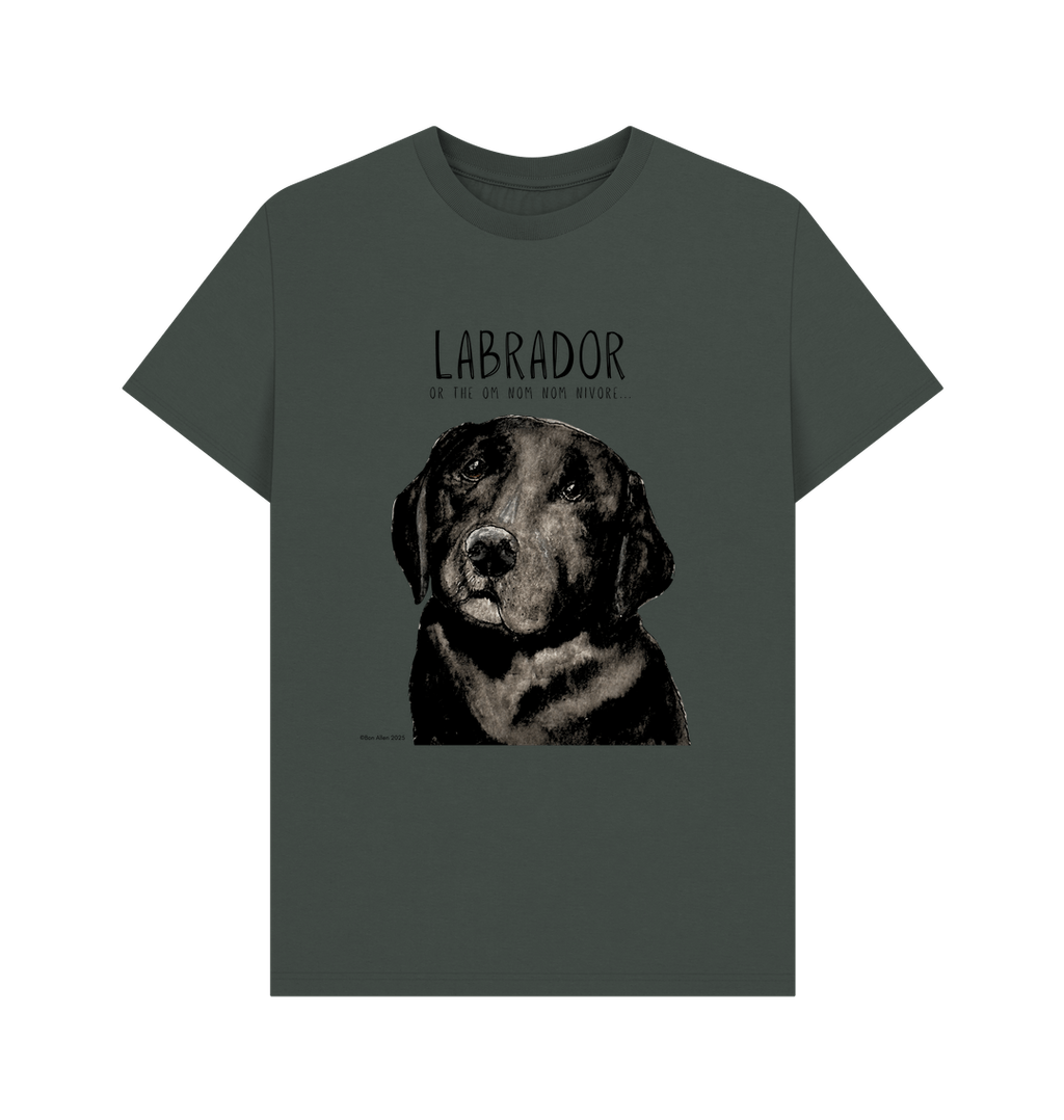 Black Labrador Men's T-Shirt Snack Goals and Tail Wags