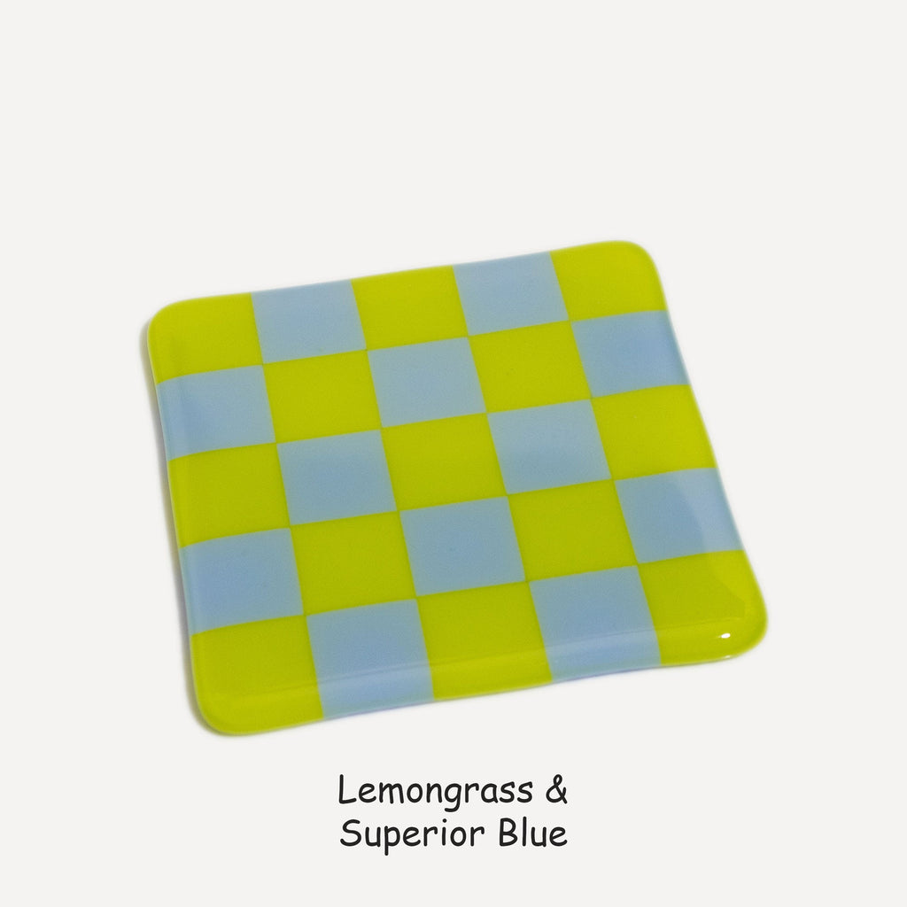 10cm Chequered Dual Colour Coaster Oceanside Collection