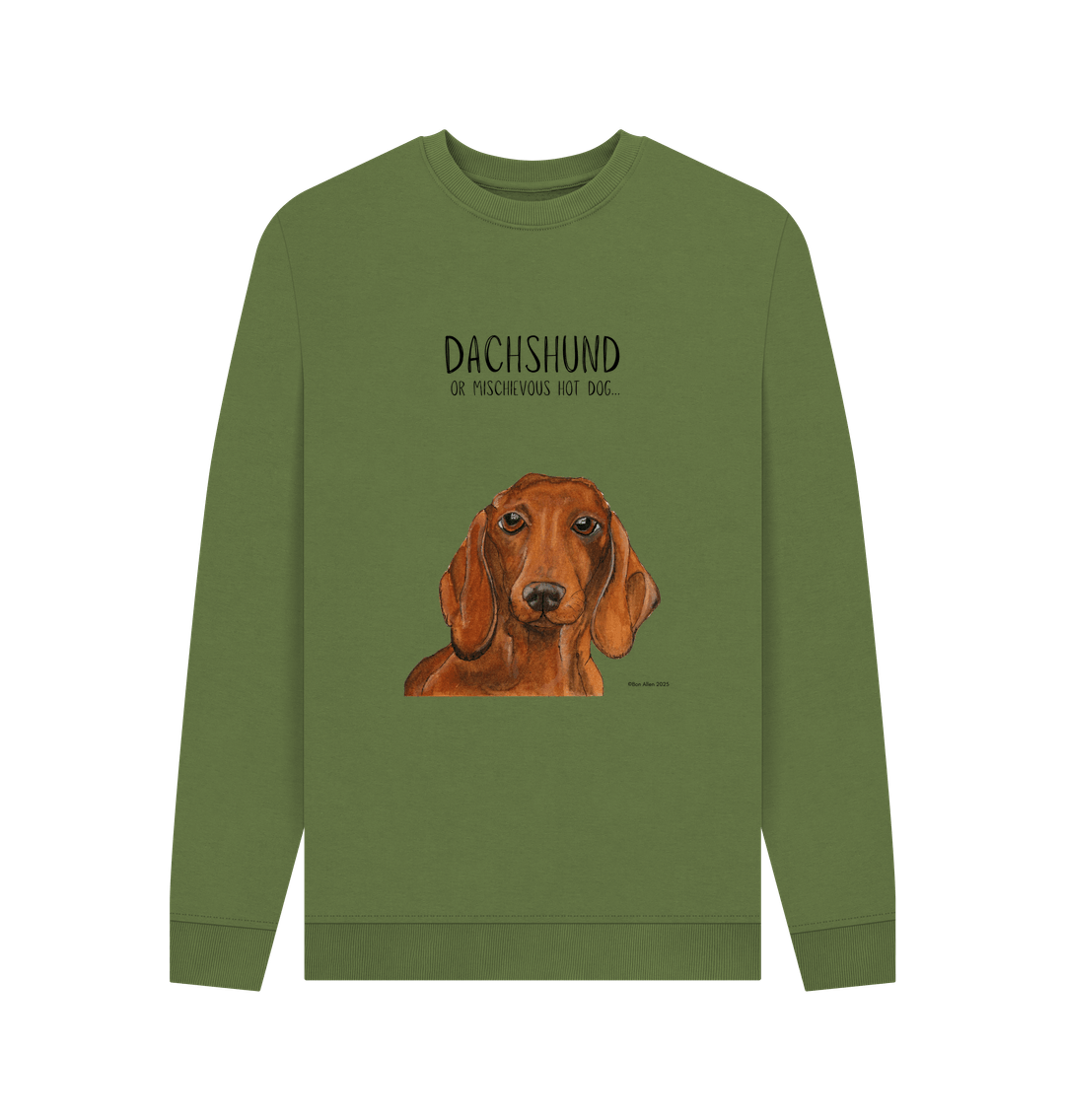 Mischievous Hot Dog Sweatshirt for Dachshund Lovers