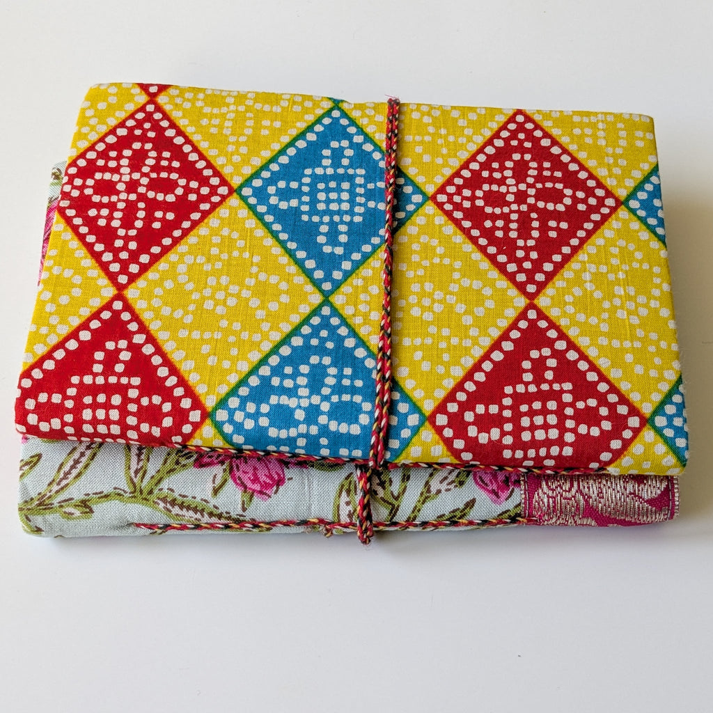 Handmade Cotton Fabric Journal 5 x 7 inch Fair Trade