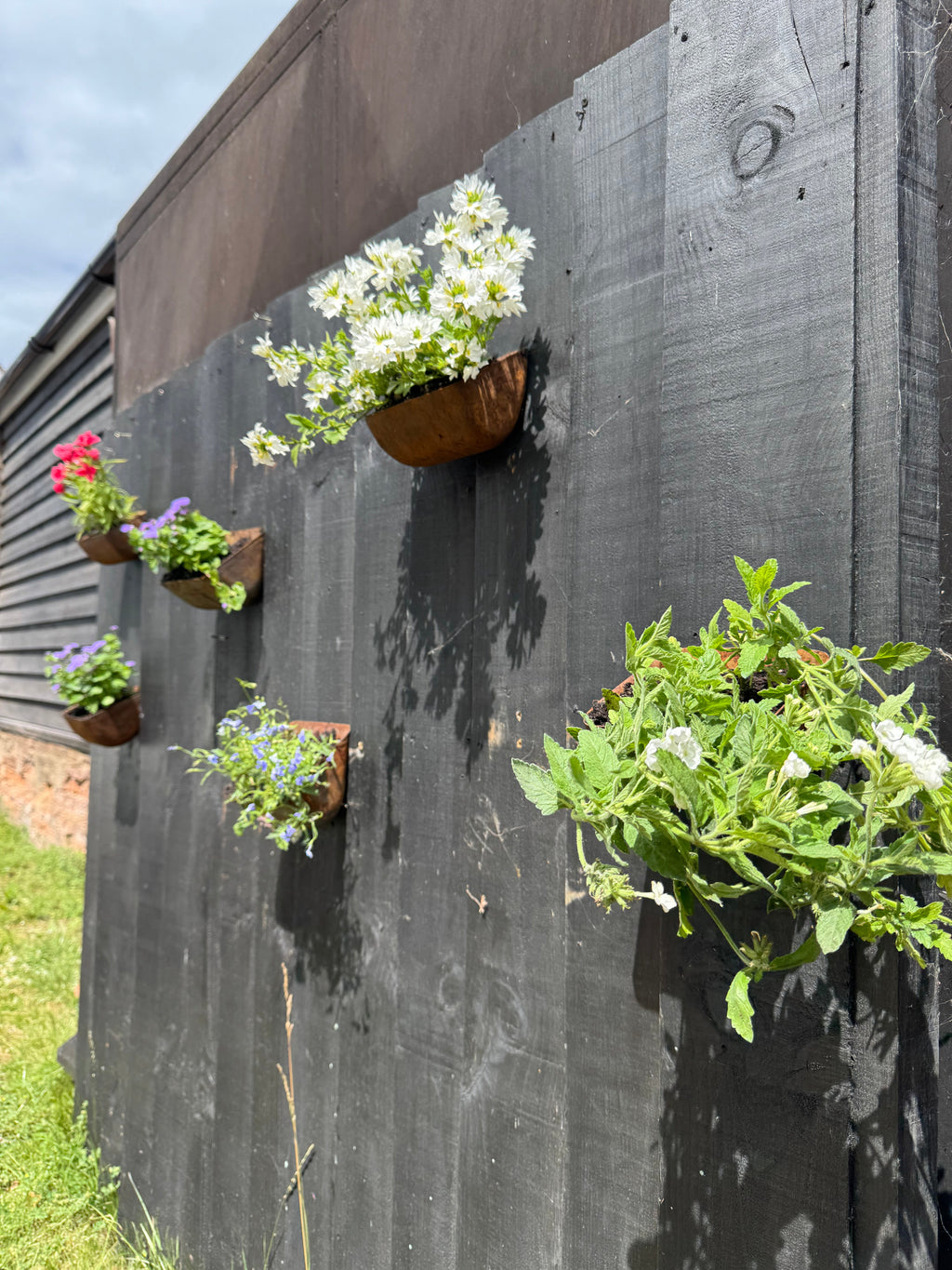 Vintage Rusty Metal Wall Mounted Planter and Key Holder