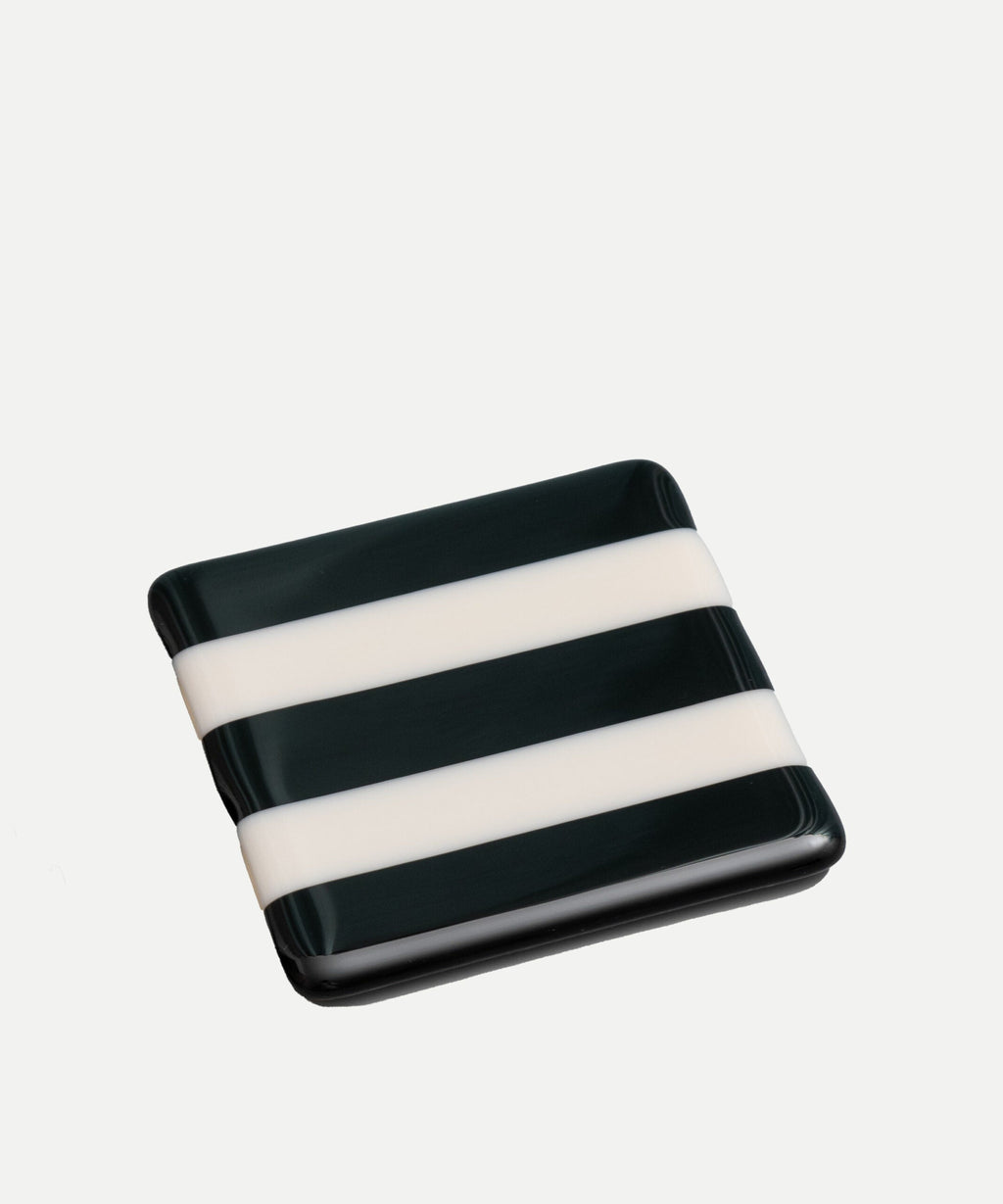 Striped Dual Coloured Glass Coaster 10cm Bullseye