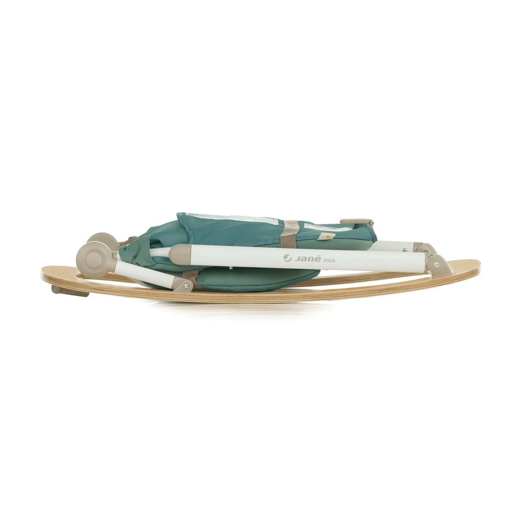 Wooden Baby Hammock Natural Birch Rocker with Padded Insert Desert