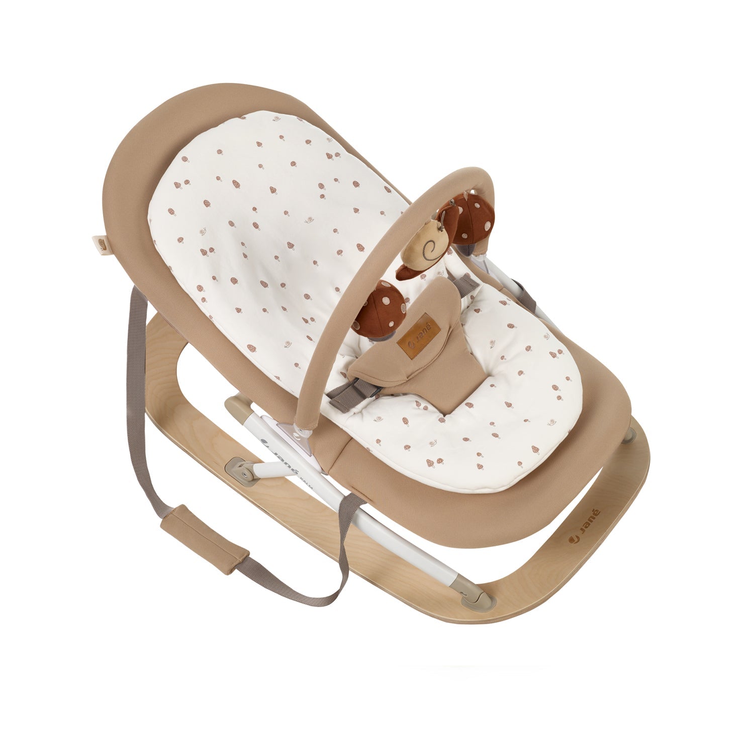 Wooden Hammock Natural Birch Rocker with Padded Insert Sesame
