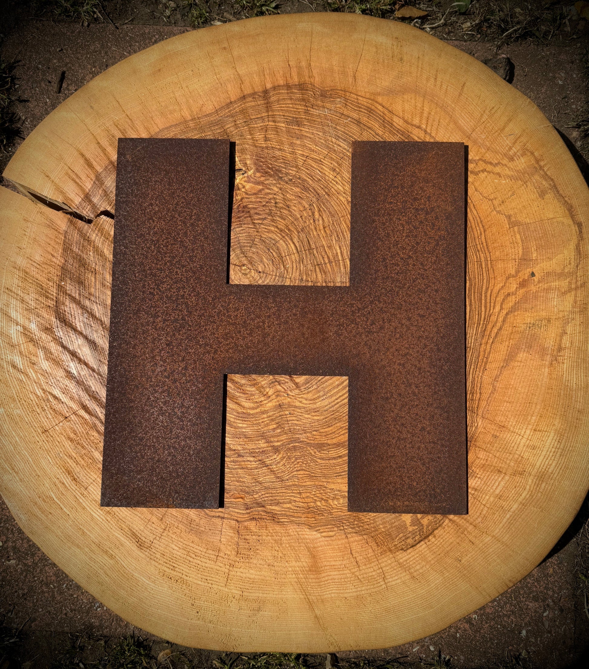 12 Inch Rusty Metal Letters A-Z 0-9