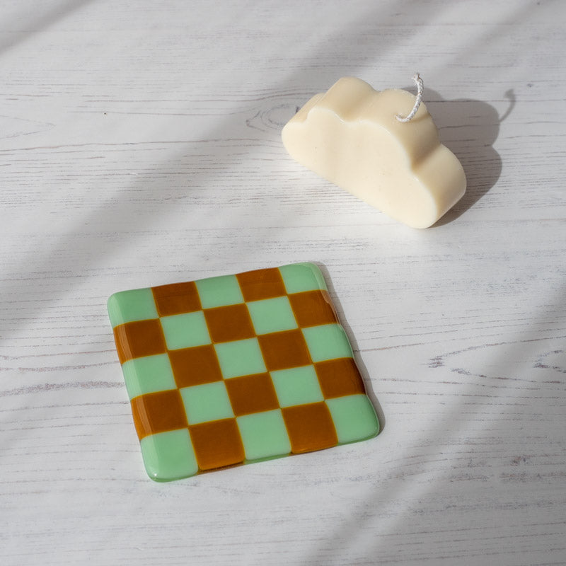 10cm Chequered Dual Coloured Coaster Bullseye Collection