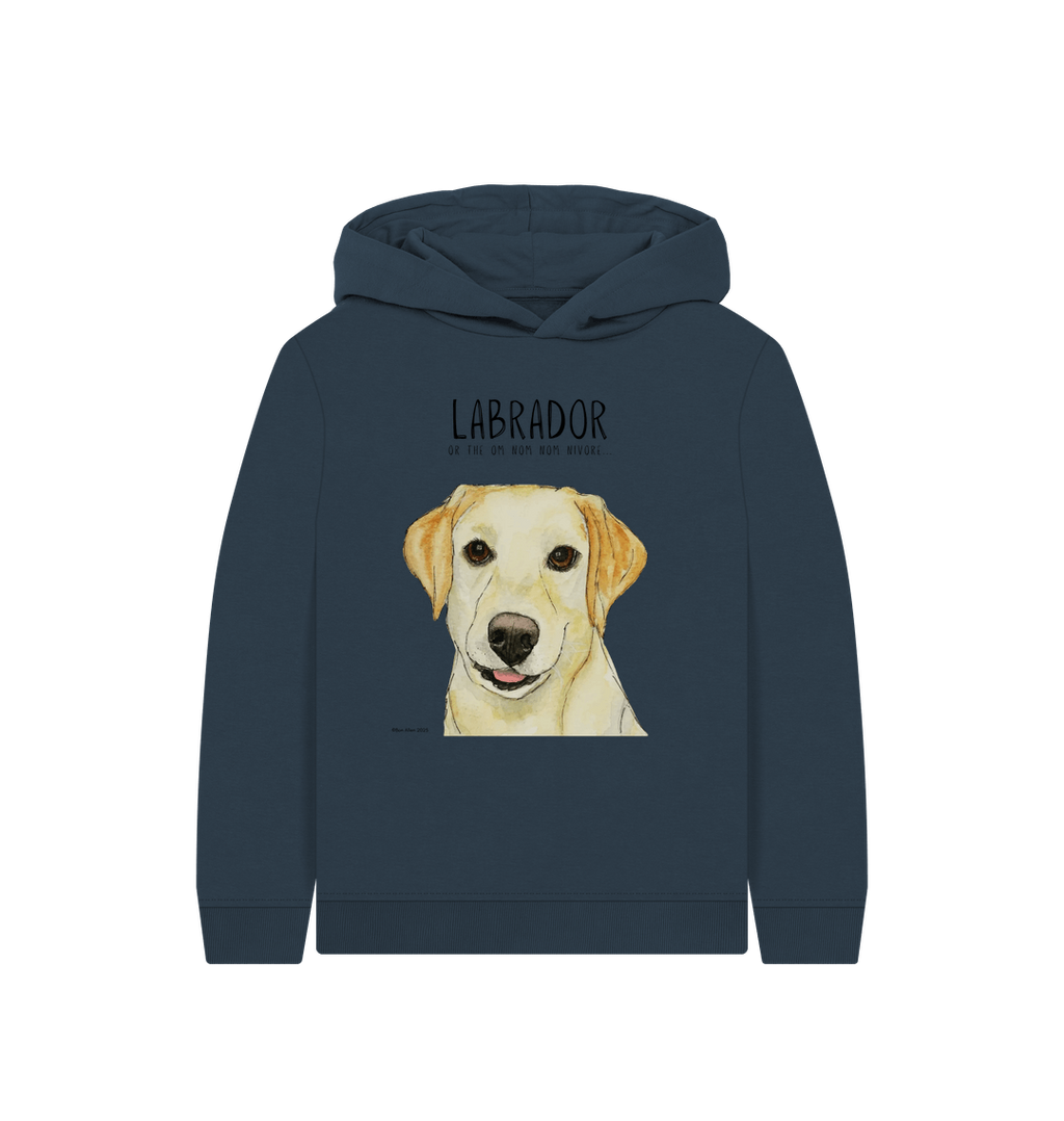 Yellow Labrador Kids Hoodie Snack Mode Activated