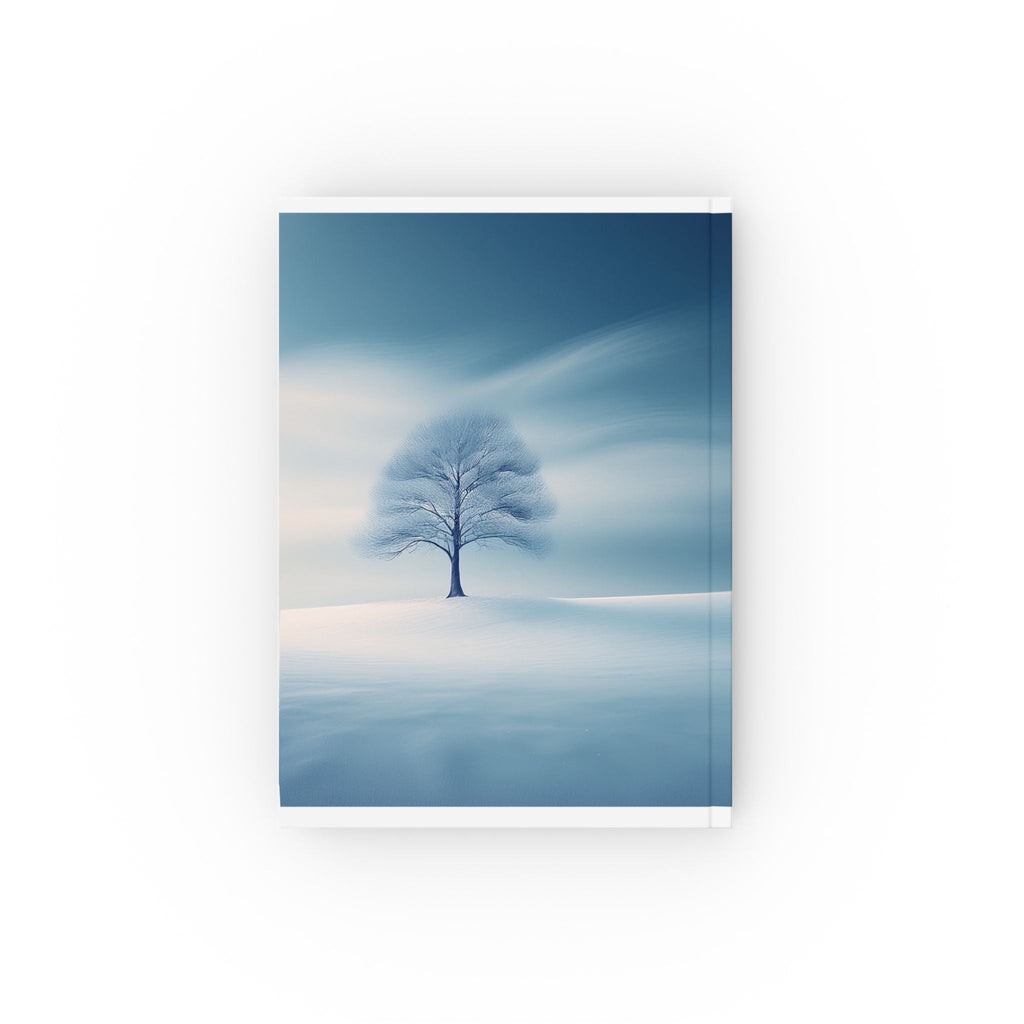Serene Snowfall A5 Hardcover Journal with Tranquil Winter Design