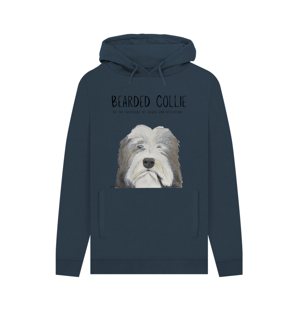 Bearded Collie Men's Hoodie in Organic Cotton