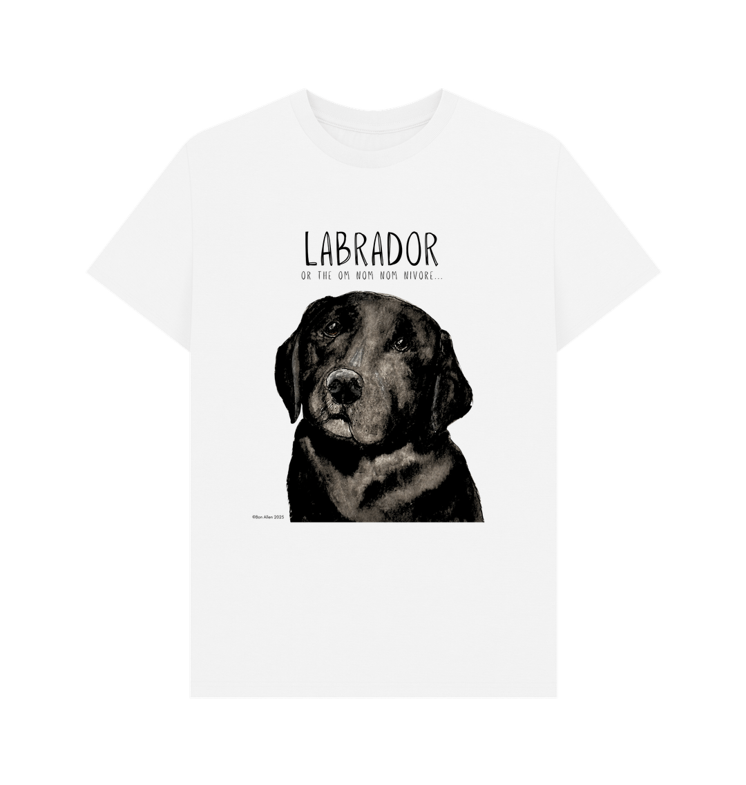 Black Labrador Men's T-Shirt Snack Goals and Tail Wags