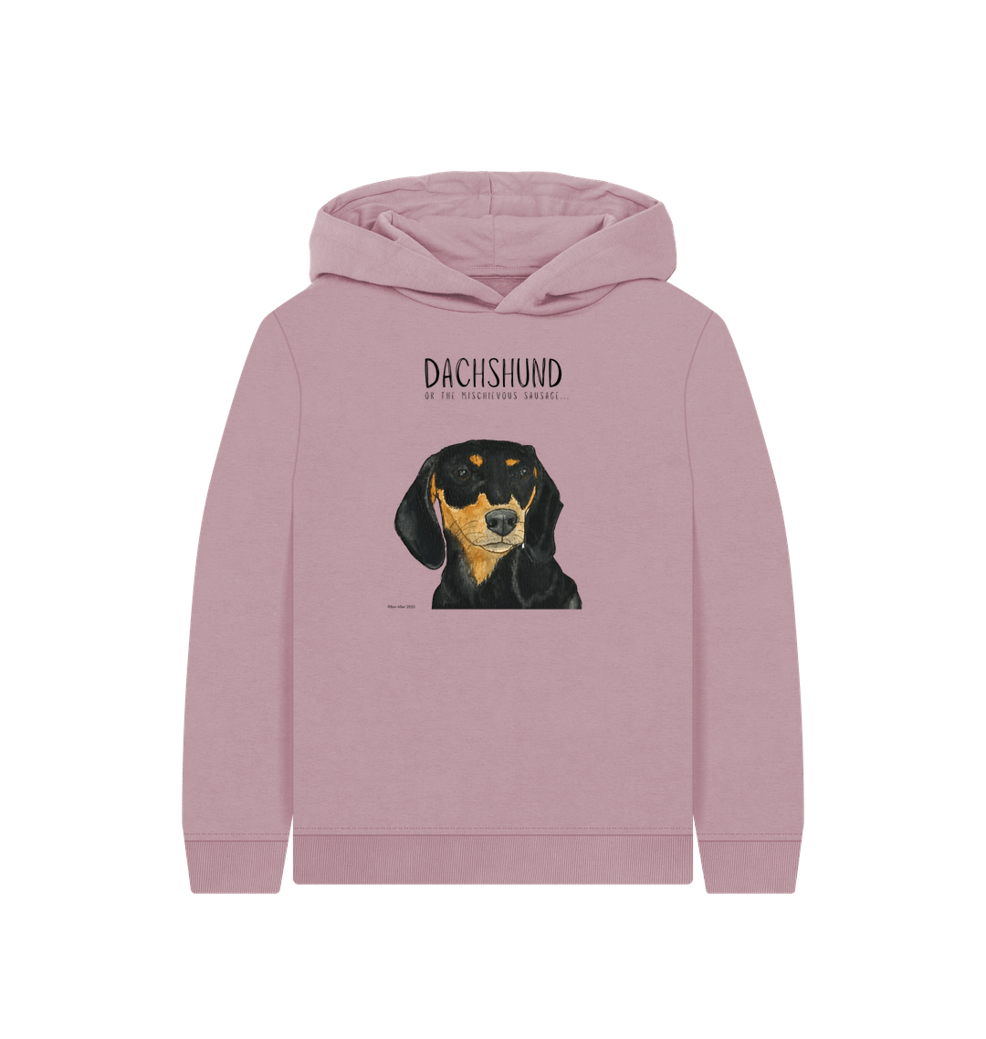 Mischievous Black and Tan Sausage Hoodie for Kids