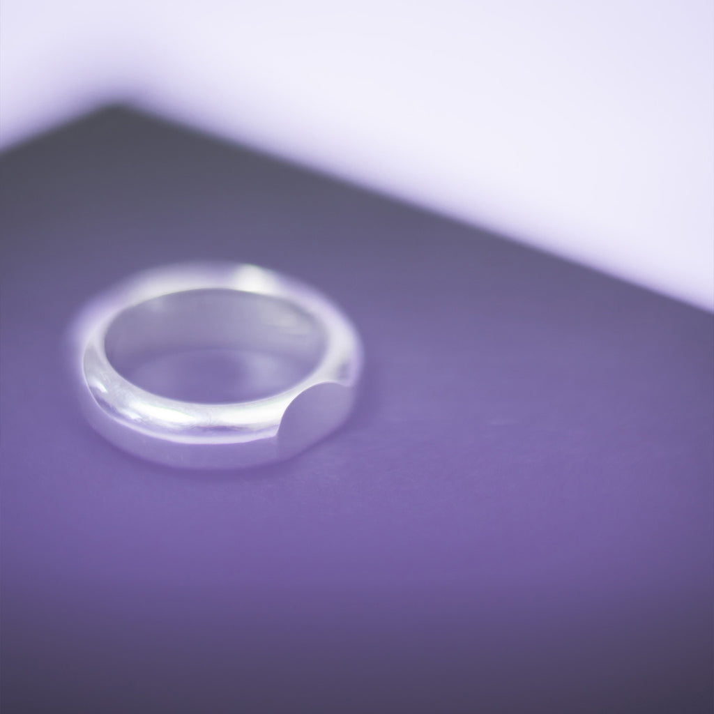 Elegant Silver 925 Ring with HALLOW Detail – Minimalist & Unique by Maarja Palu at www.brixbailey.com