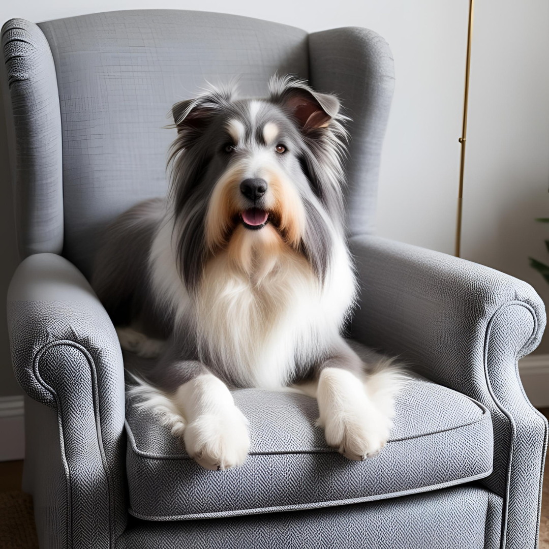 Bearded Collie Cushion Cover Chaos and Cuddles
