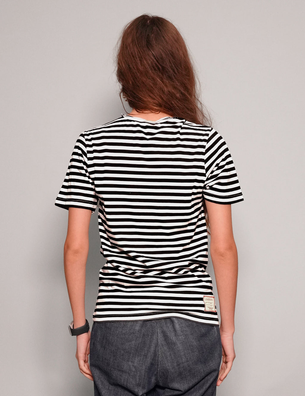 Vintage Black Stripe T-Shirt Women's