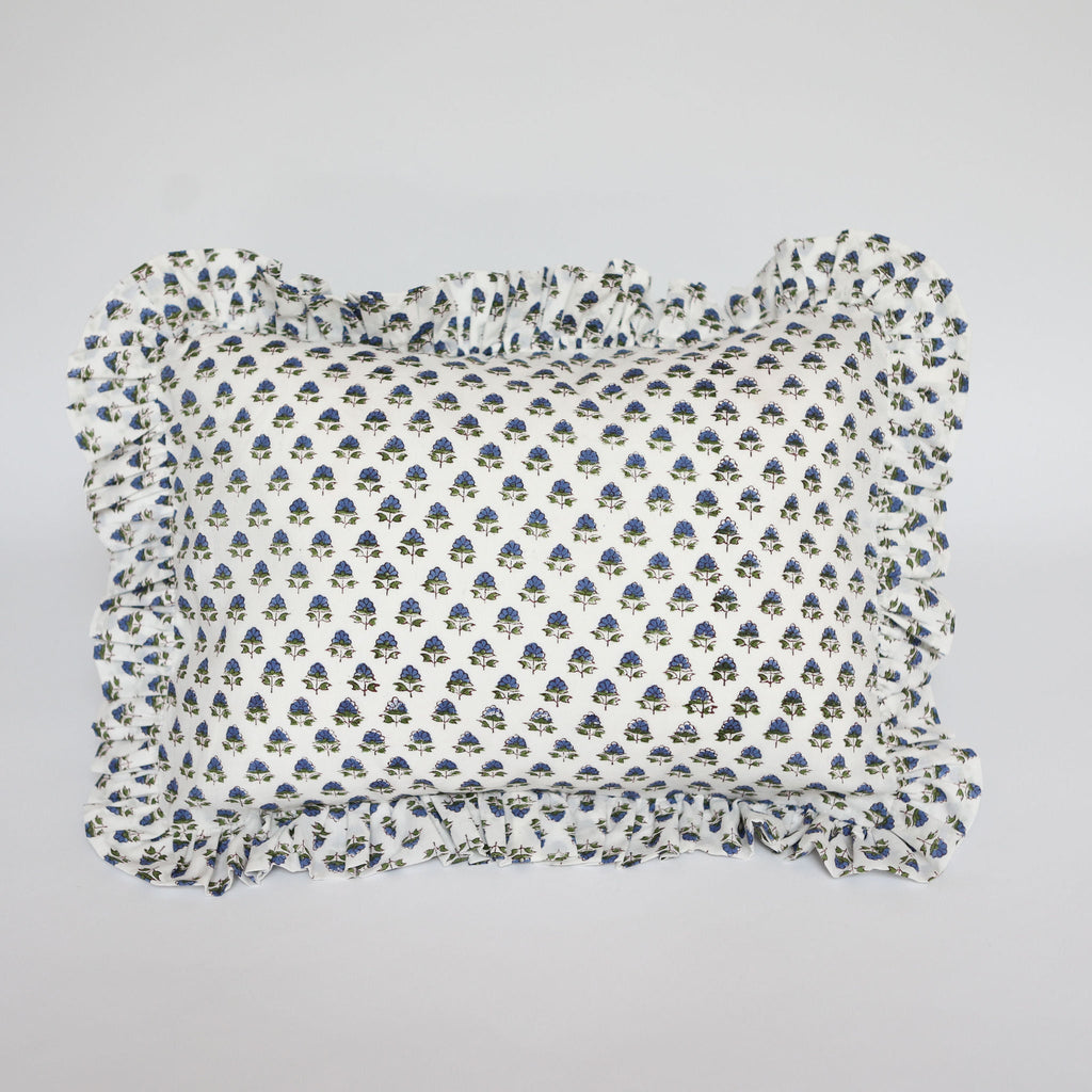 Blue Flower Cushion Cover 30cm x 50cm