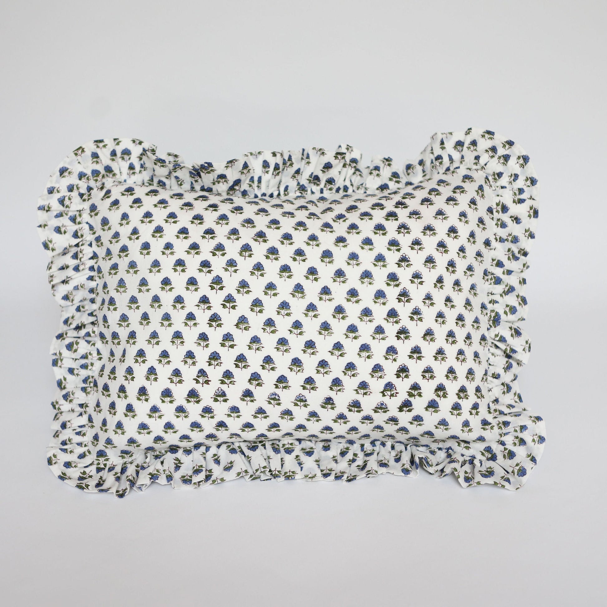 Blue Flower Cushion Cover 30cm x 50cm