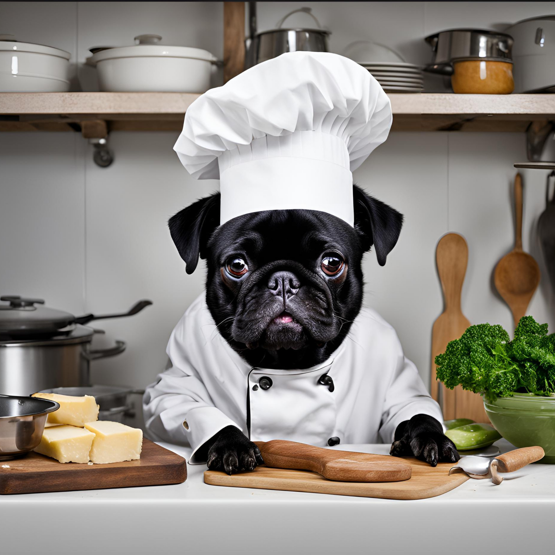 Pug Power Tea Towel in Teal