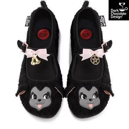 Black Sheep Gothic Plush Mary Jane Flats
