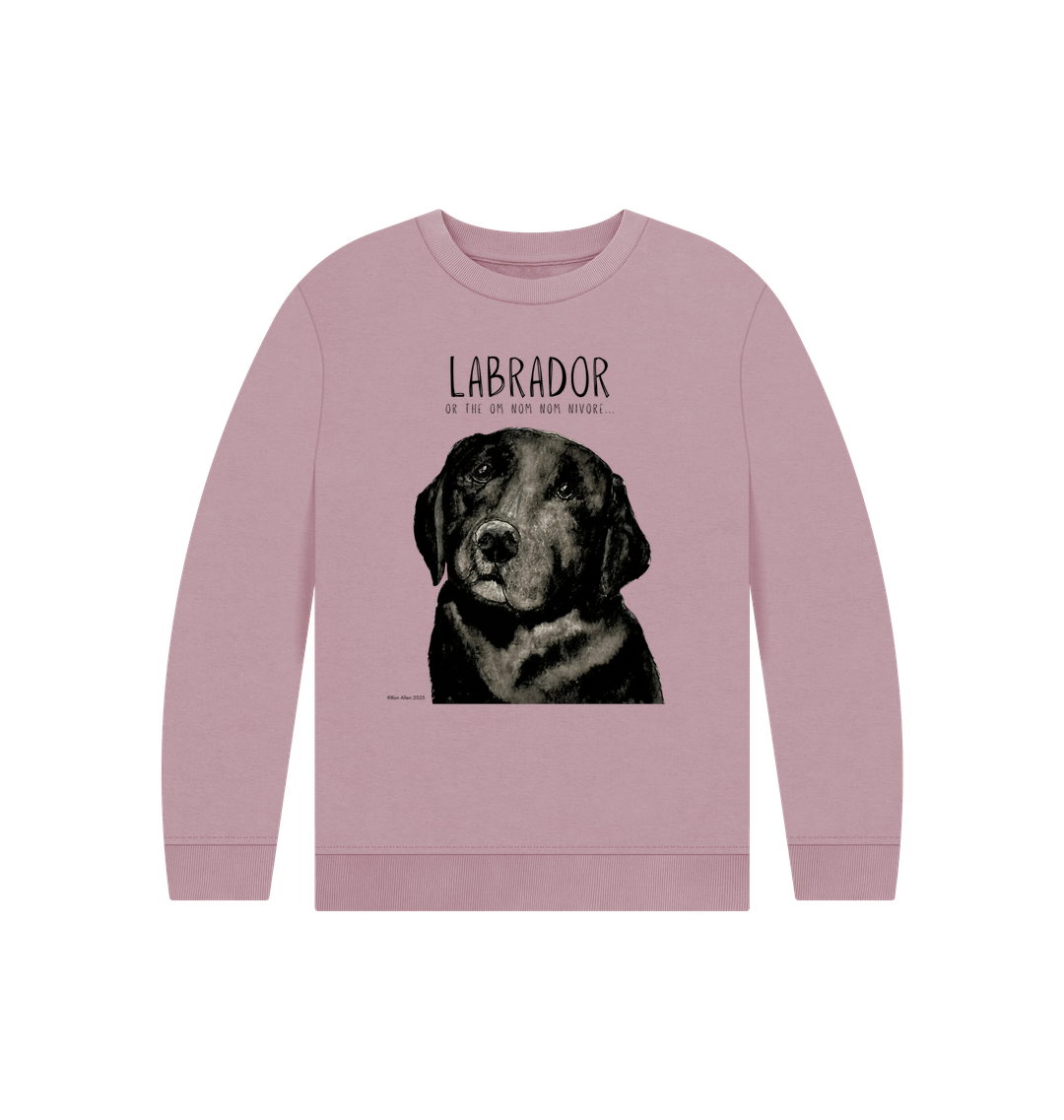The Crumb Catcher in Chief Black Labrador Kids Sweatshirt