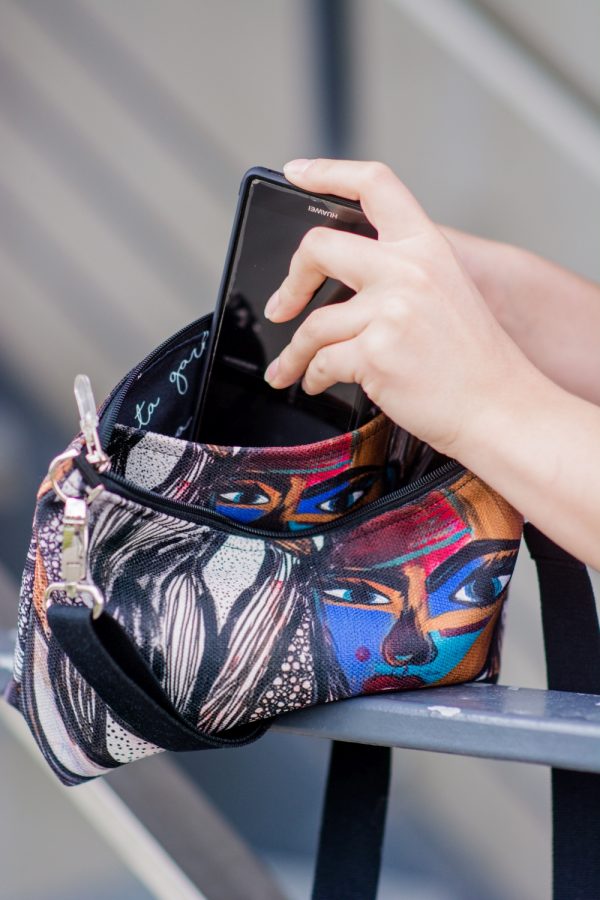 Two-in-One Crossbody Bag with Original Artwork – Artistic & Versatile by Garbanota at www.brixbailey.com
