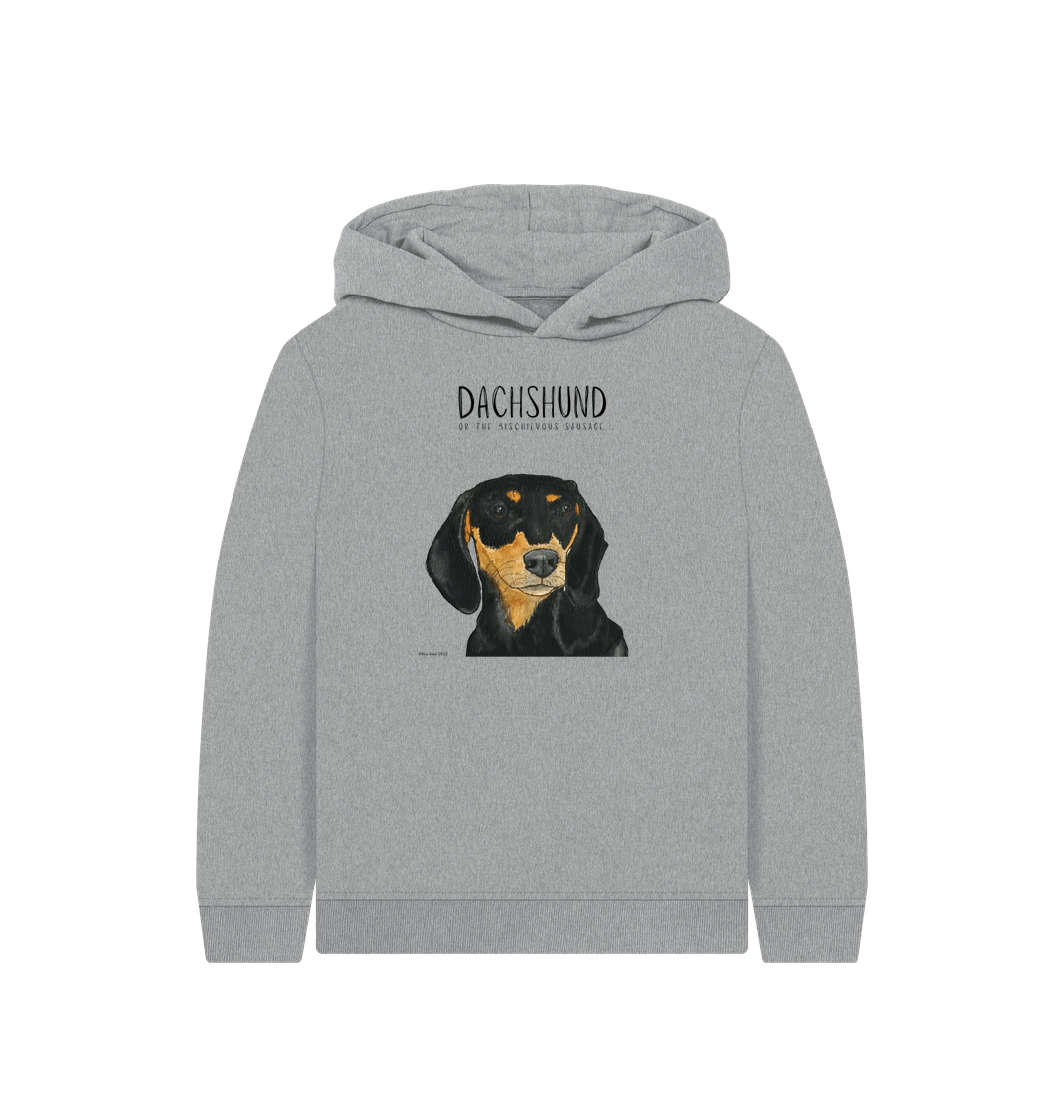 Mischievous Black and Tan Sausage Hoodie for Kids