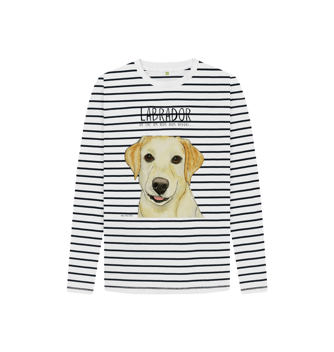 The Snack Seeker Stripes Yellow Labrador Breton Top