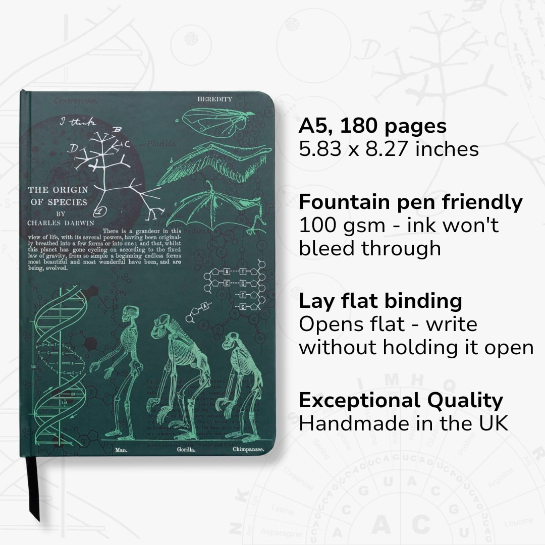 Evolution and Genetics A5 Hardcover Notebook