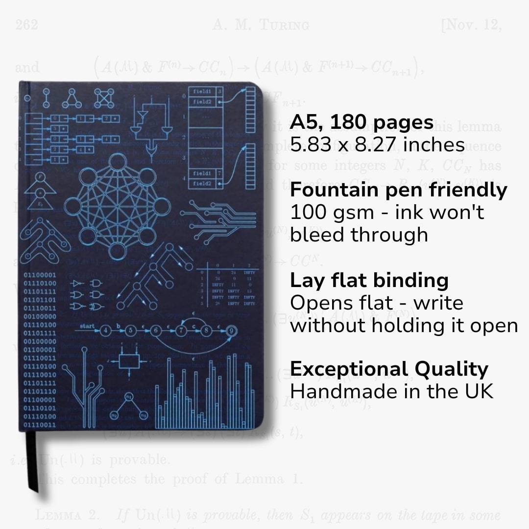 Computer Science A5 Hardcover Notebook