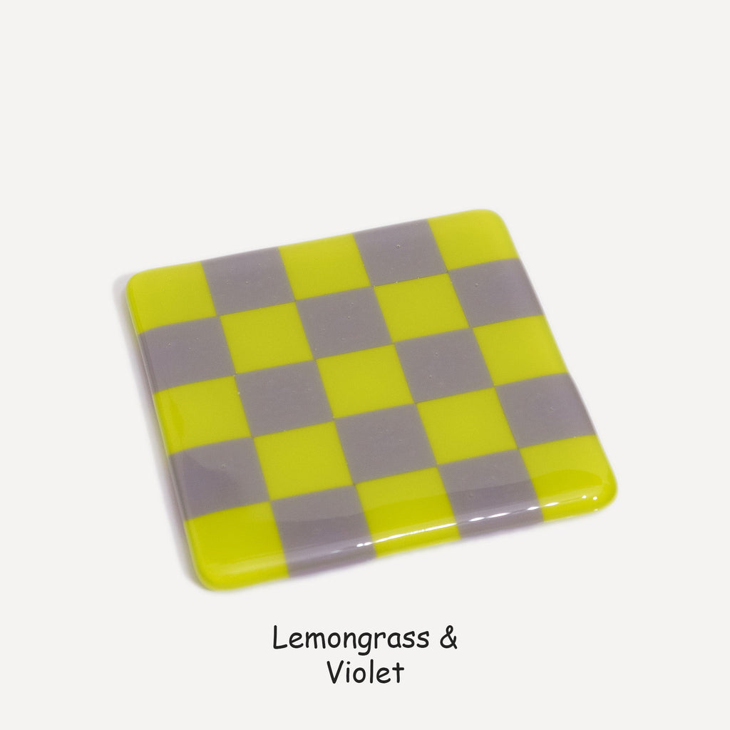 10cm Chequered Dual Colour Coaster Oceanside Collection