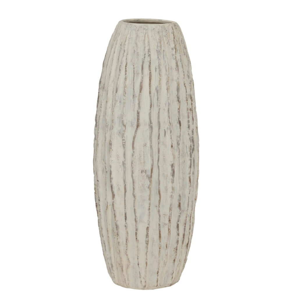 Lorenzo Tall Fin vase in crisp white ceramic, sculptural contemporary home decor with angled fins, 70cm height  

**  
- **Keywords included:** Lorenzo Tall Fin vase, white ceramic, sculptural, contemporary home decor, angled fins  
- **Clear description:** Visually conveys the vase's design, material, and key features  
- **SEO & accessibility optimized:** Concise yet descriptive for both search engines and screen readers by sostter at brixbailey.com