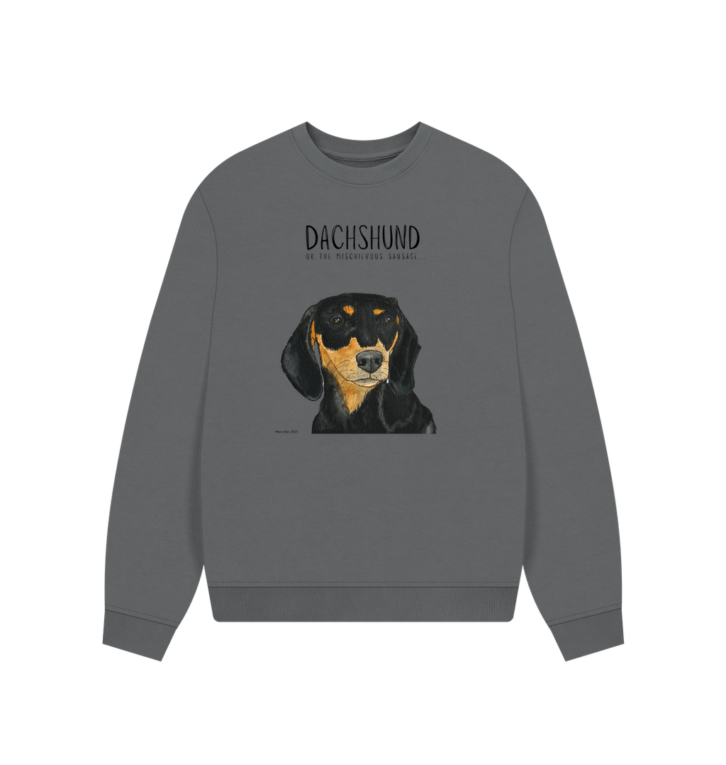 Black and Tan Dachshund Oversized Sweatshirt