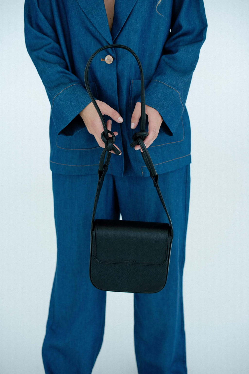 Black Minimalist Crossbody Bag