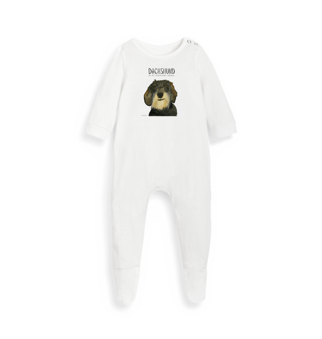 Mischievous Wire Haired Sausage Sleep Suit Snug Sustainable and Slightly Silly