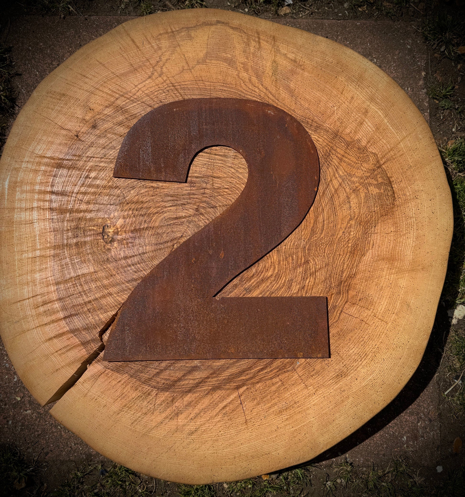 12 Inch Rusty Metal Letters A-Z 0-9