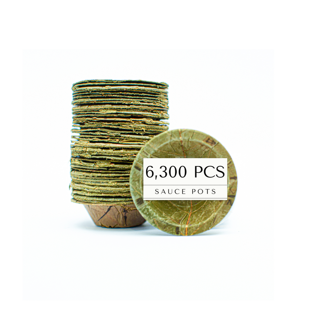 Mini Sal Leaf Sauce Pots 7cm Diameter