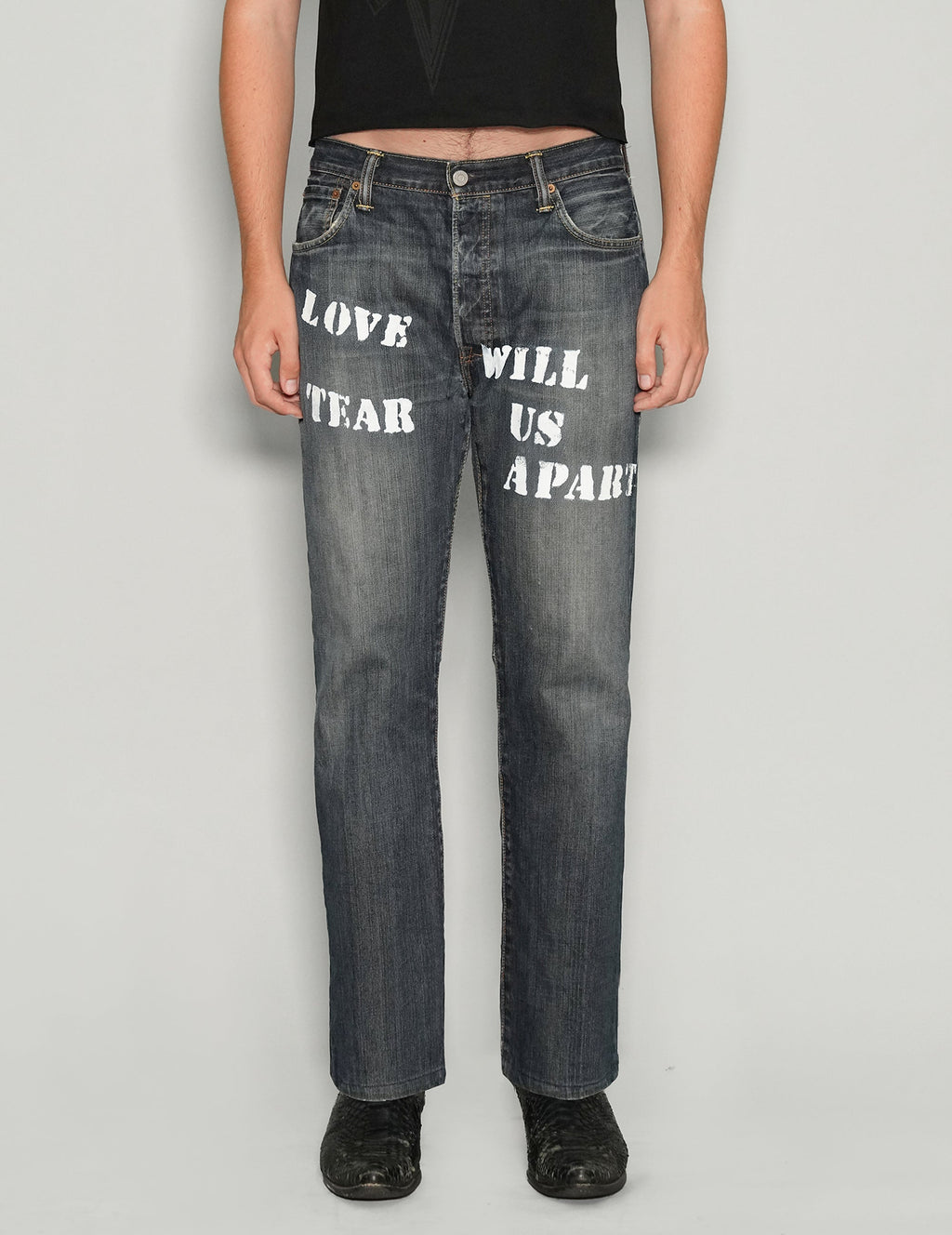 Love Will Tear Us Apart Indigo Jeans Unisex Vintage