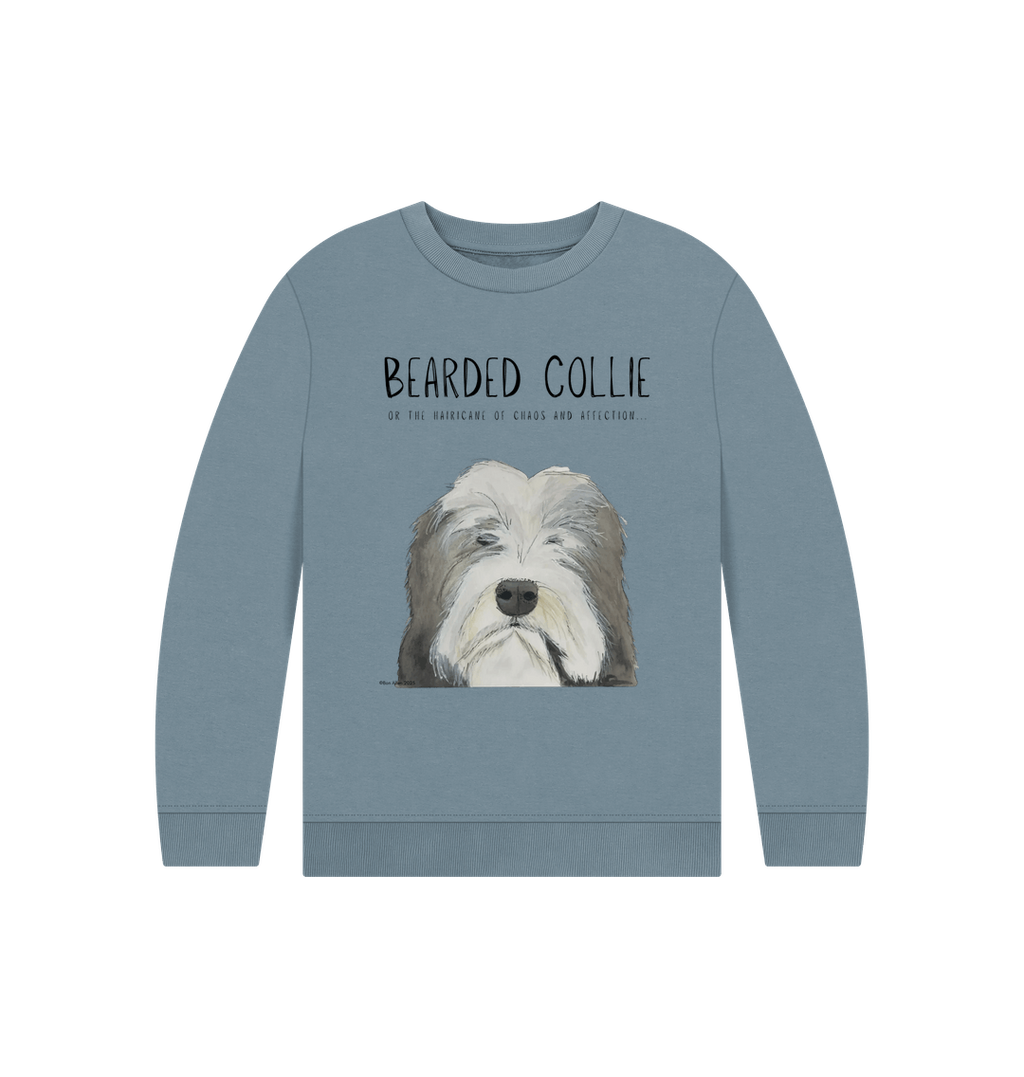 Bearded Collie Kids Sweatshirt in Organic Cotton
